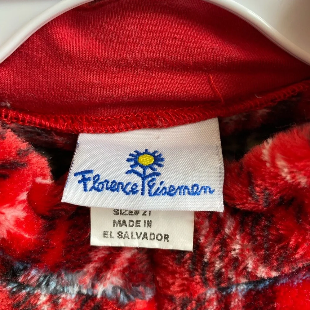 Florence Eiseman toddler girl plaid holiday tunic / sweater / quarter-zip - Picture 6 of 7